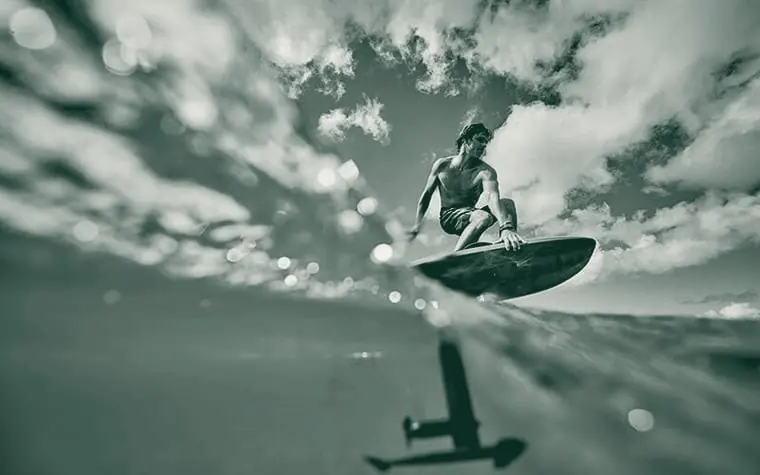 A rider on a Lift Foils eFoil