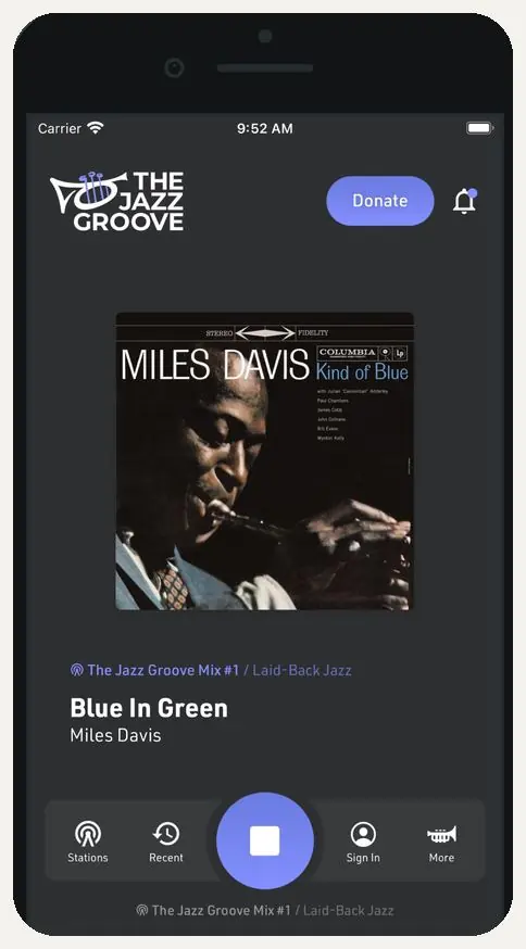 The Jazz Groove app track detail